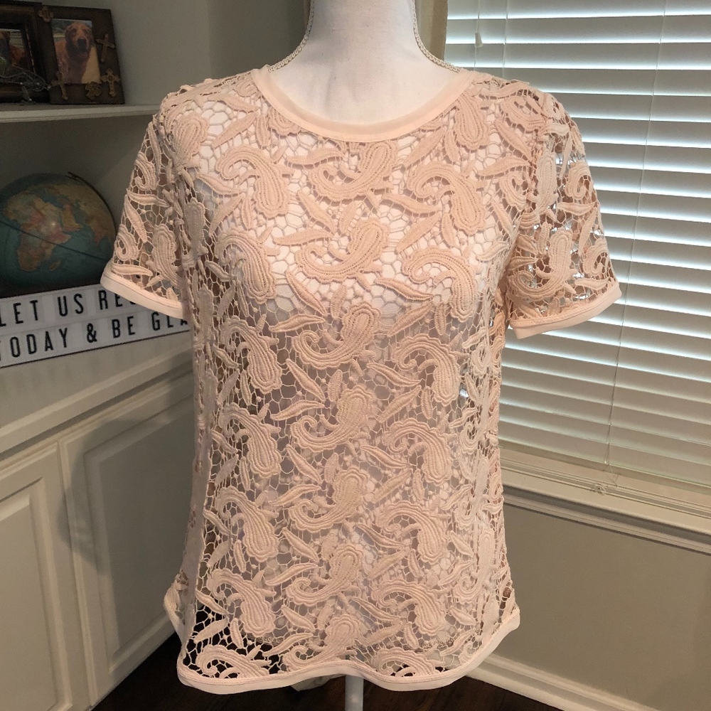 GORGEOUS LOFT Open Weave Top